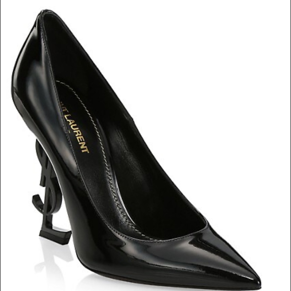 Saint Laurent Opyum Point-Toe Patent Leather Pump… - image 1
